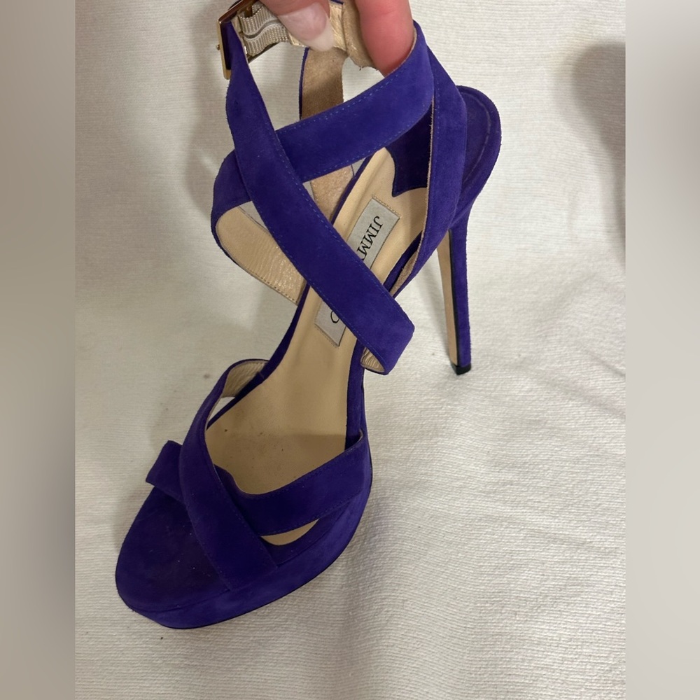 Jimmy choo purple velvet heels size 7